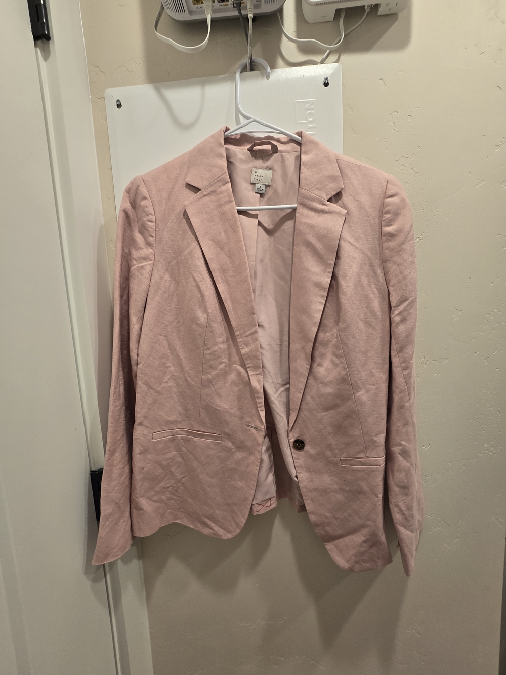 a new day Dusty Pink Single-Button Blazer